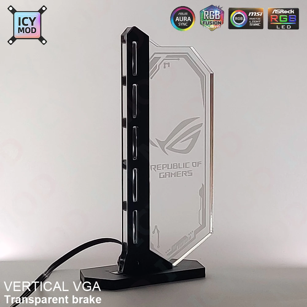 Vertical Mount Custom Rgb Gpu Bracket Pcmasterrace Icon Vertical