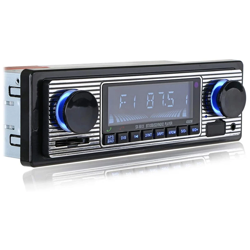 

Auto Car Radio Bluetooth Vintage Wireless MP3 Multimedia Player AUX USB FM 12V Classic Stereo Audio Player Car Electric