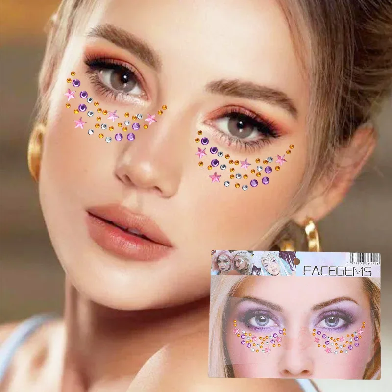 

3D Eyes Rhinestone Stickers Thanksgiving Christmas Ball Sticky DIY Sparkling Diamond Jewelry Creative Eyes Gemstone Stickers