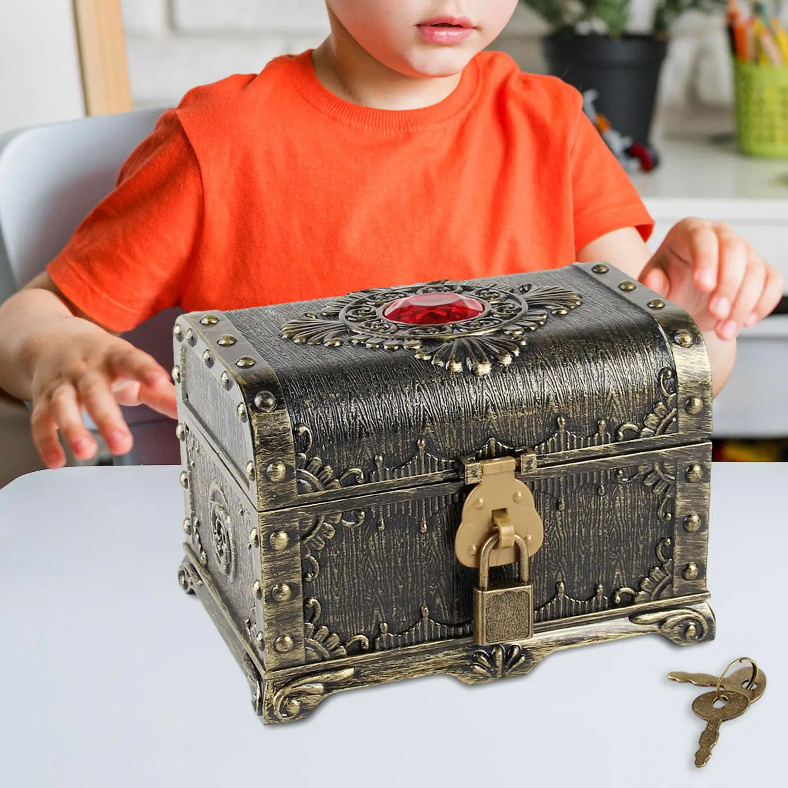Treasure Chest Toy Padlock And Key Trunk Toy Treasure Chest With