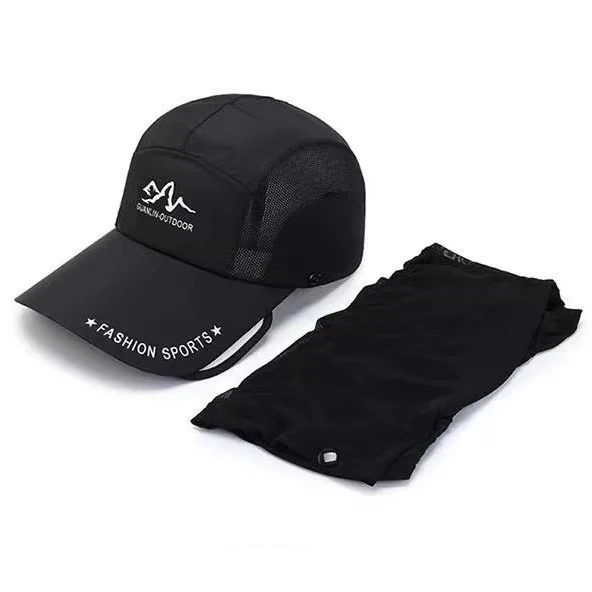 Fisherman Hat Outdoor Fishing Sunscreen Fishing Hats Long Tongue Men's Summer Breathable Windproof Mesh Awning Peaked Cap Lure Hat