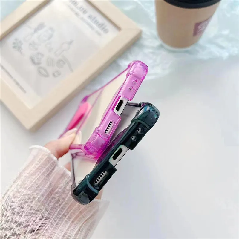 New Simple 3D Love Heart Transparent Four Corners Anti-drop Shockproof Phone Case for Samsung Galaxy Z Flip 3 5G Z Flip3 Z3 samsung galaxy flip3 case