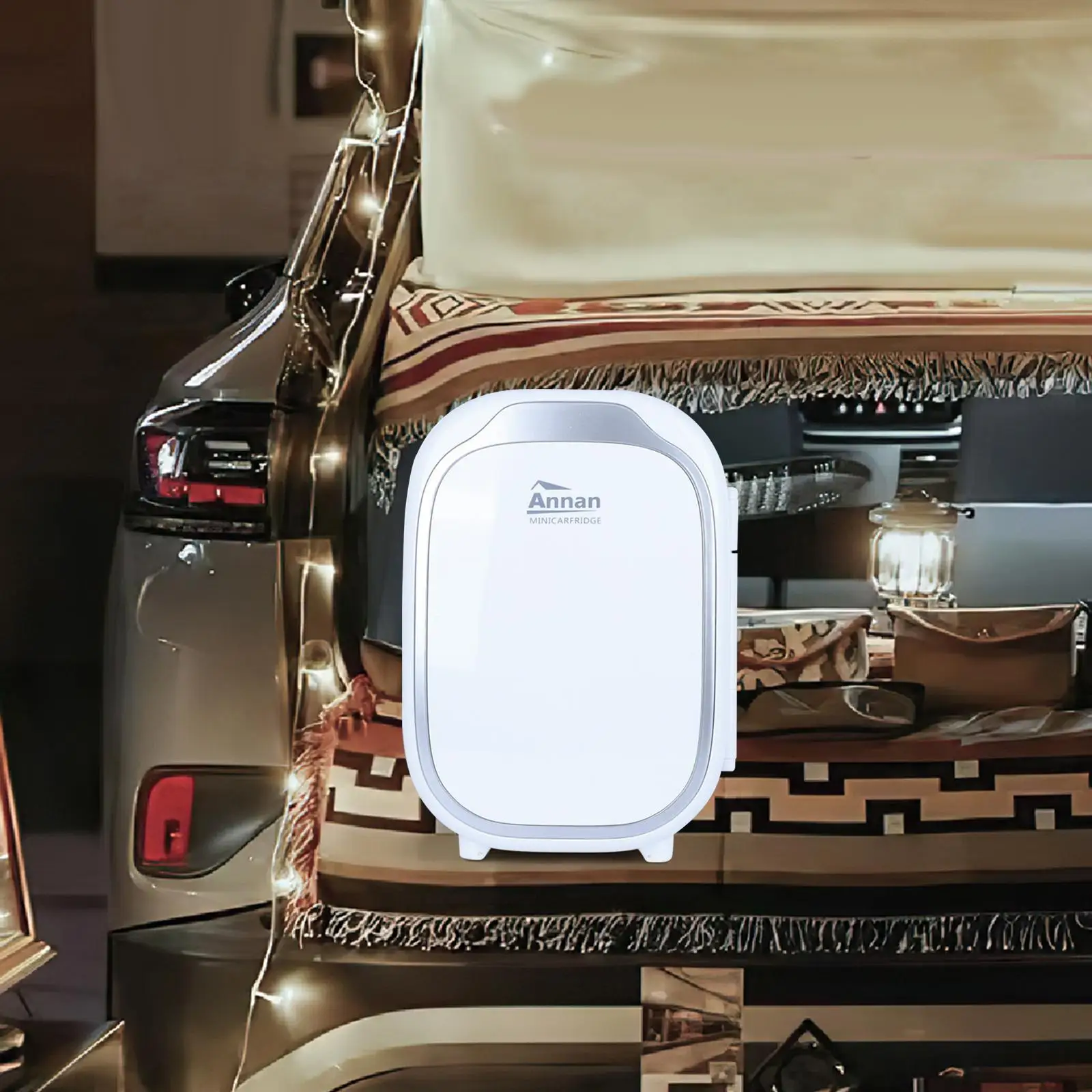 

Мини-холодильник объемом 8 л для хранения косметики для ухода за кожей, компактный тихий маленький холодильник двойного назначения для спальни, уличной гостиной, авто путешествий