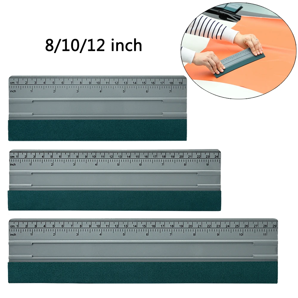Car Wrapping Tools Long Squeegee No Scratch Suede Felt Plastic Soft Scraper For Window Film Tinting Glass Cleaning