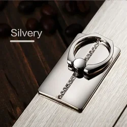 360° Rotating Universal Phone Ring Holder - Metal Stand with Anti - Slip Finger Grip (Silver)