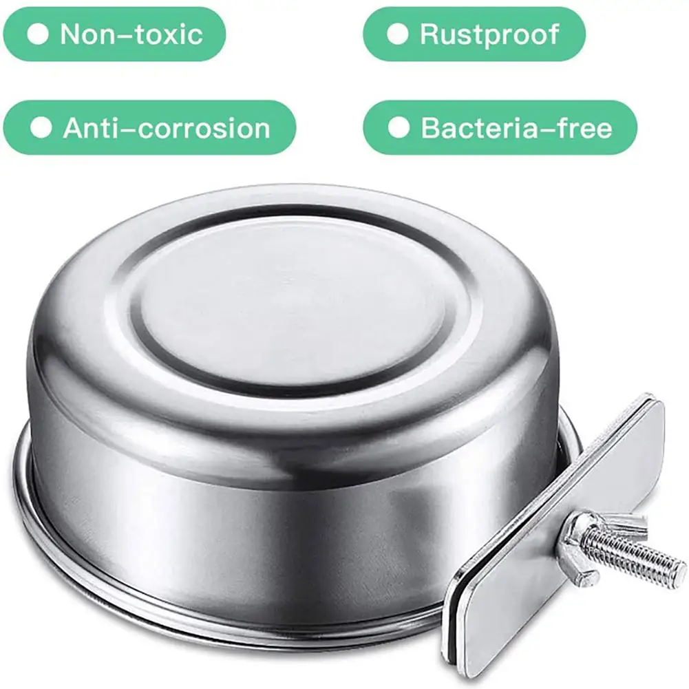 Pet Feeder Stainless Steel Anti-gnawing Food Water Feeding Bird Cup Bird Supplies For Parrot Myna Cat Dog parrot feeder bird feeder parrot feeding bowl