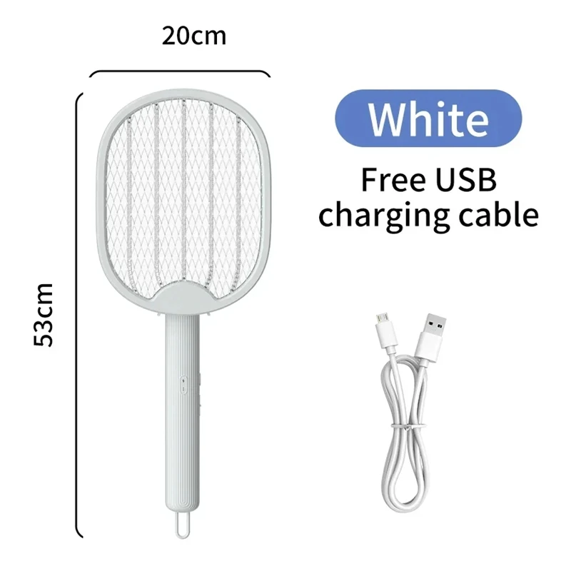 Xiaomi Rotating Head Bug Zapper Racket Rechargeable Electric Swatter Fly Killer and Mosquito Trap Lamp for Indoor and Outdoor