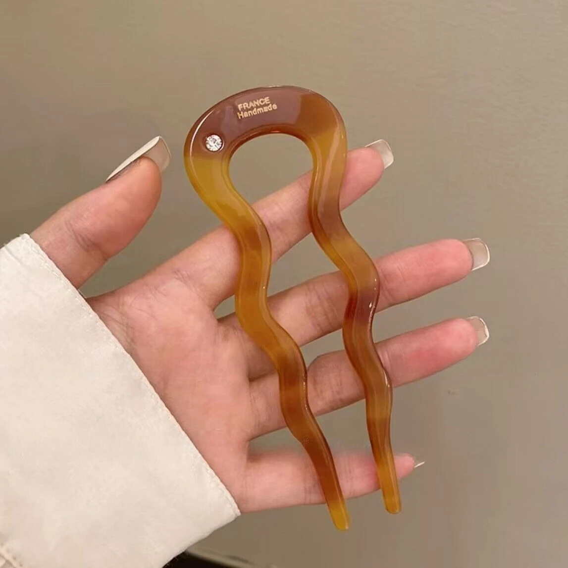 Elegant 2025 U-Shaped Acetate Hairpin