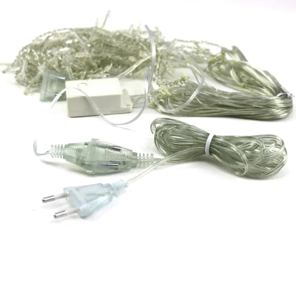 Transparent Power Extension Cord 220V 110V EU US AC Standard Switch Cable for Christmas New Year String Light 3M 5M power extension cable