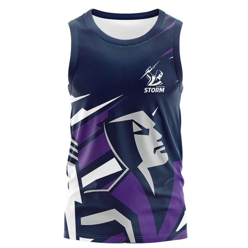 thumbnail image 1 of Camiseta polo de entrenamiento verde NRL Storm para hombre | Melbourne Storm 2024 (nombre y número personalizados), 1 of 5