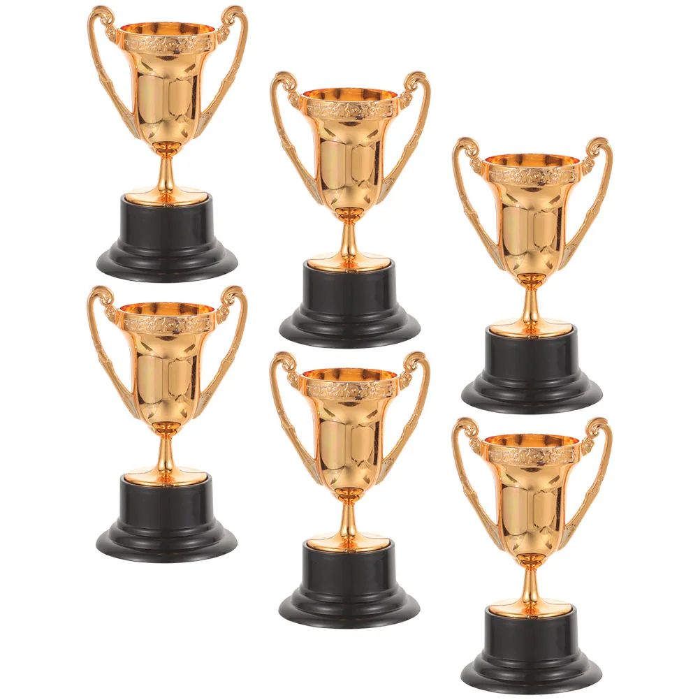 

6 Pcs Mini Trophy Gymnastics Props Decorations Photo Lovely Plastic Exquisite Small Gaming Childrens Childrens Childrens Toys