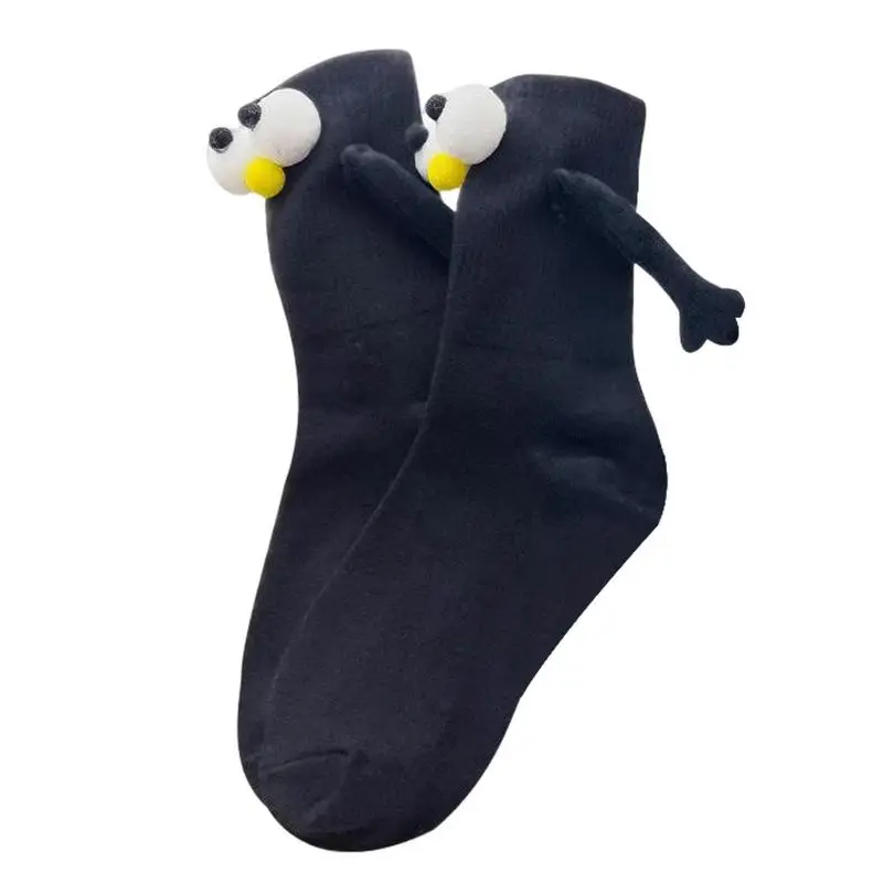 Парные носки, забавные носки для пар, удобные дышащие магнитные носки до середины икры, носки для рук для мужчин и женщин