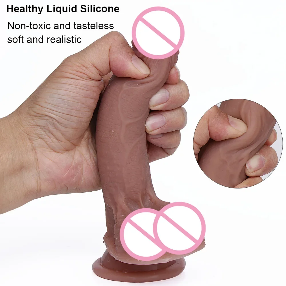 7/8 Inch Huge Realistic Dildo Silicone Penis Dong with Suction Cup Women Masturbation Lesbain Anal Sex Toys Adults 18 sex toys