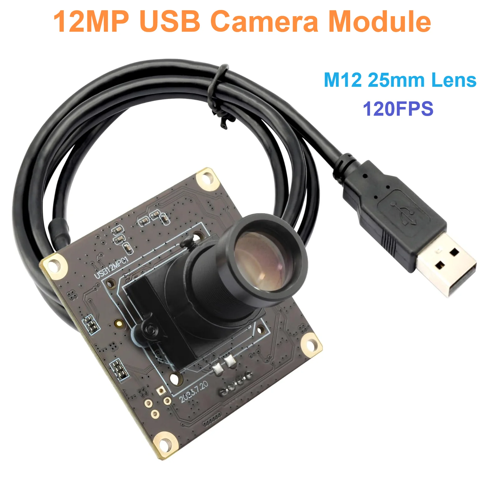 ELP 120fps USB カメラモジュール 12MP 高速 Golf : ELP 1080P 120fps USB Camera for Computer - 12MP Wide