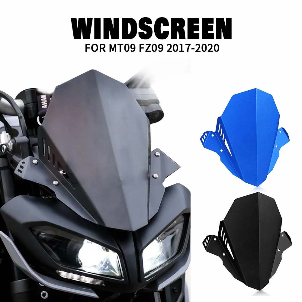

For YAMAHA MT-09 MT09 FZ09 FZ-09 FZ MT 09 2017 2018 2019 2020 2021 Motorcycle Aluminum Windshield Windscreen Deflector Protector