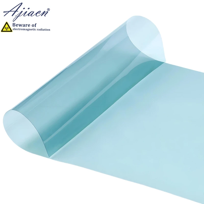 Anti laser eavesdropping blocking film Office, Conference room transparent film light blue transparent shielding film