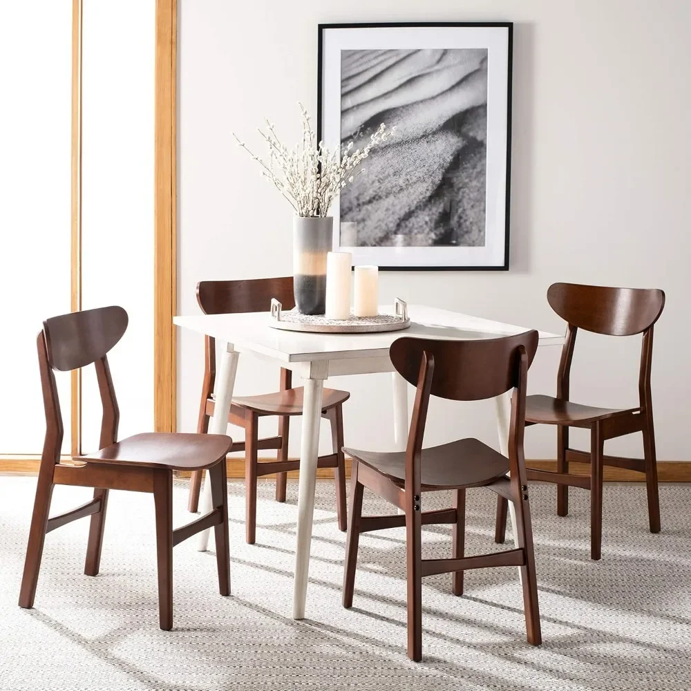 Home Lucca Retro Walnut Dining Chair, Set of 2