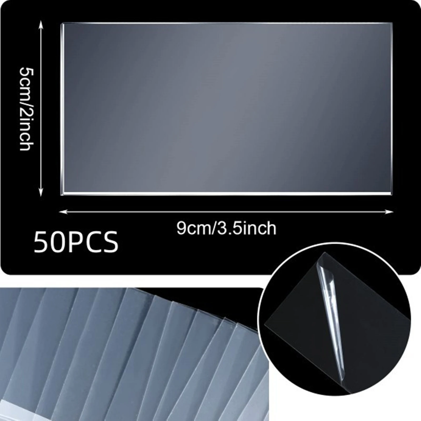 50 Pcs Clear Acrylic Wedding Table Place Cards Blank Rectangle Seating Cards Sign Guest Names Tag Birthday Party DIY Decoration