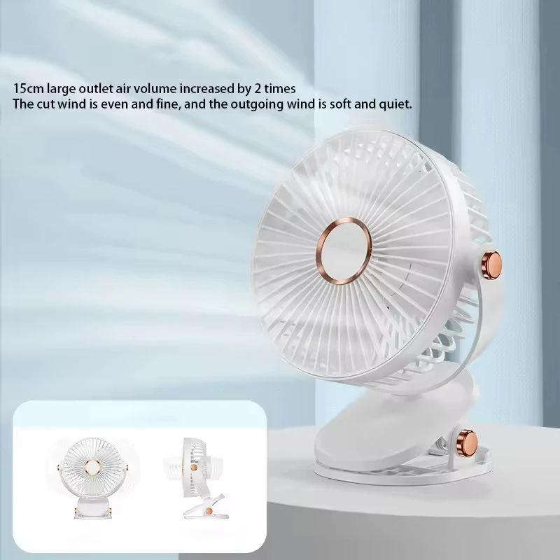 Xiaomi 8000mAh Clip-on Fan 5 Speed Quiet Rechargeable Desktop Portable Air Circulator Wireless Fan With LED Light Camping Home 6