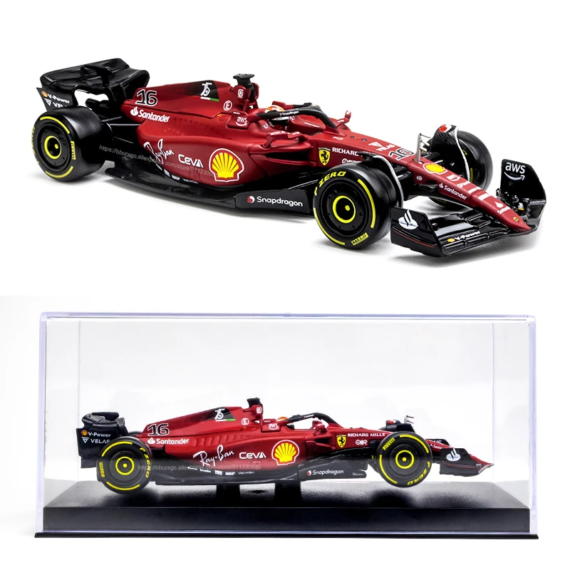 Bburago 143 Latest F1 2022 Scuderia Ferrari F1 75 16 Leclerc 55Sainz