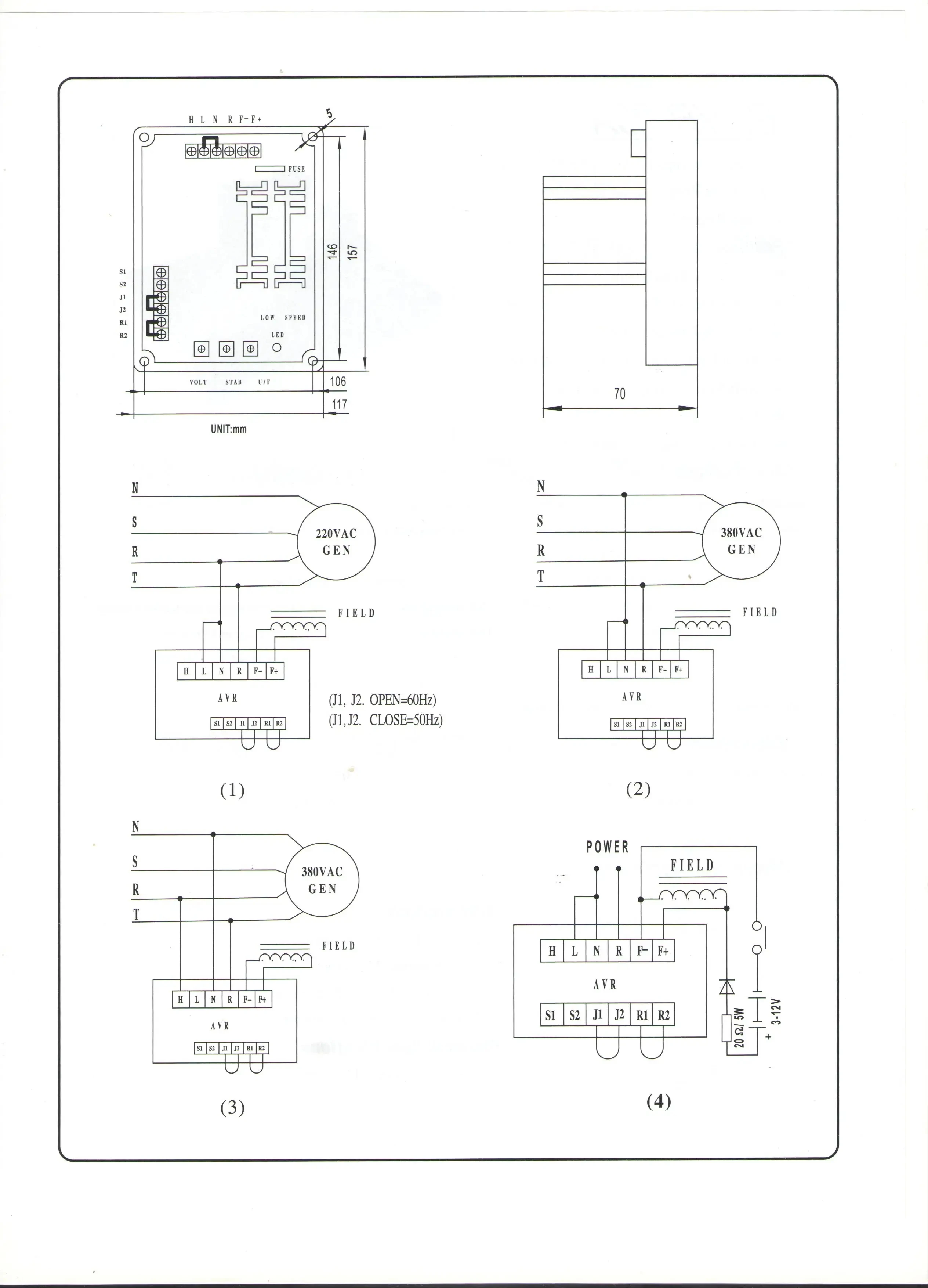Description Picture 3 of itemDiesel Generator Alternator Parts GAVR 12A 15A/B 20A Automatic Voltage Regulator Big Power Ac Universal Factory Direct Sales