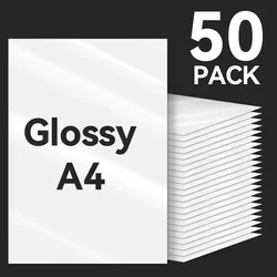 Matte Waterproof Printable Vinyl Sticker Paper - A4 Adhesive Photo Paper (50 Sheets Glossy)