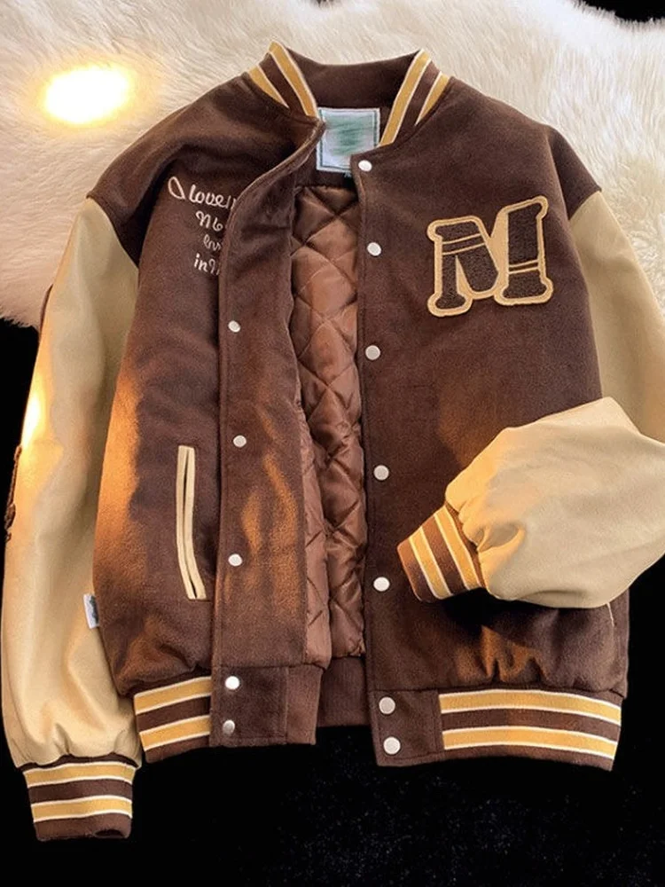 Brown basketball jacket Clearance
