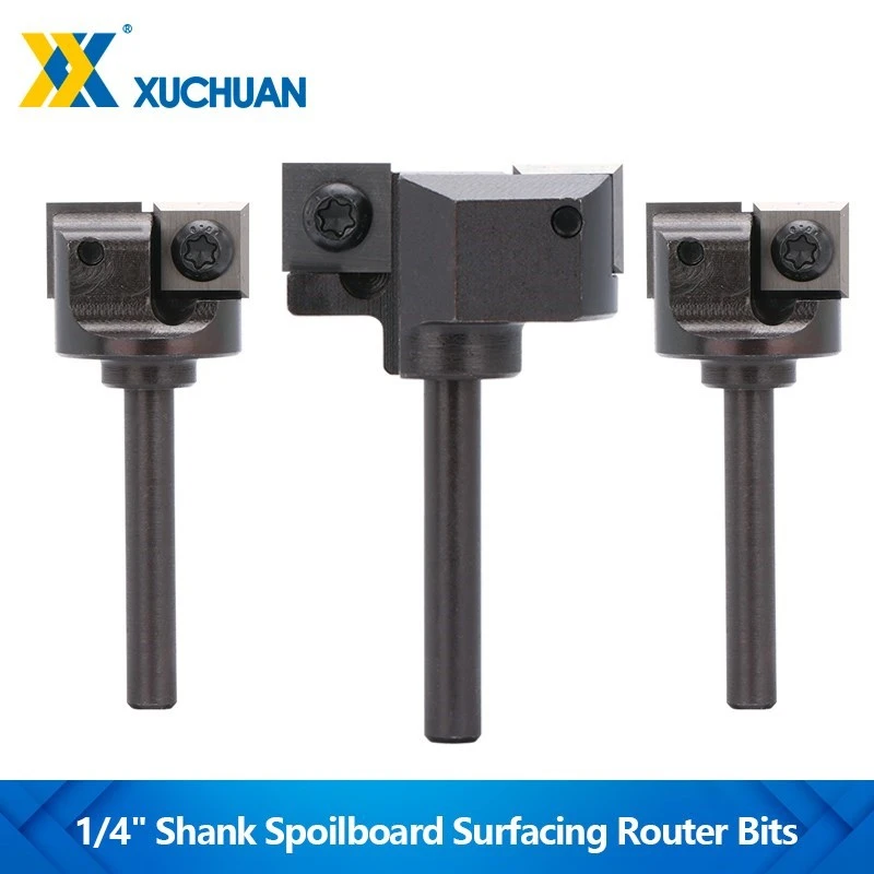 Milling Cutter Spoilboard Surfacing Router Bits,1/4”shank Slab