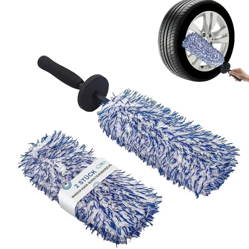 

Wheel Cleaner Brush Rim Cleaner Brush Wheel Brushes For Dirt & Road Grime Car Rim Cleaning Brush Car Detailing Microfiber Wheel