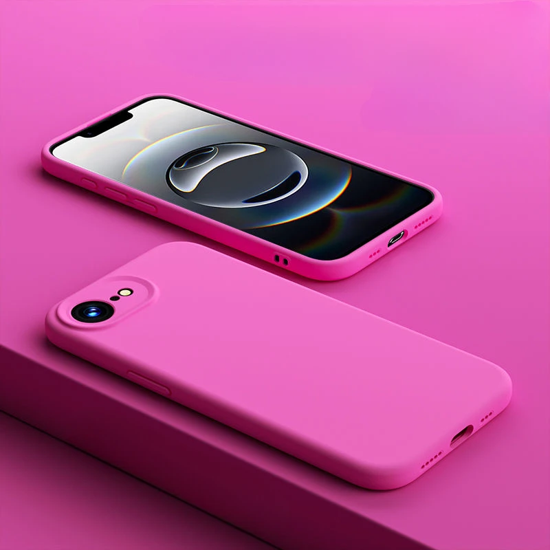 Liquid Silicone Phone Case with Lens Protection - Soft Protective Cover