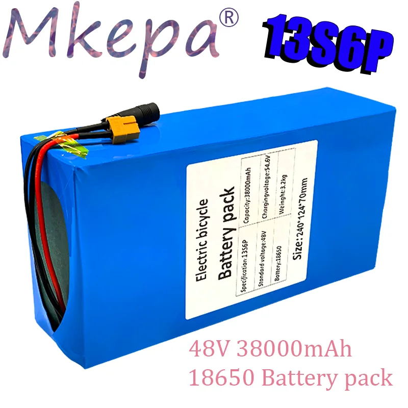 13S6P 48V 38000mAh battery 18650 13S6P Lithium Battery Pack 2000W ...