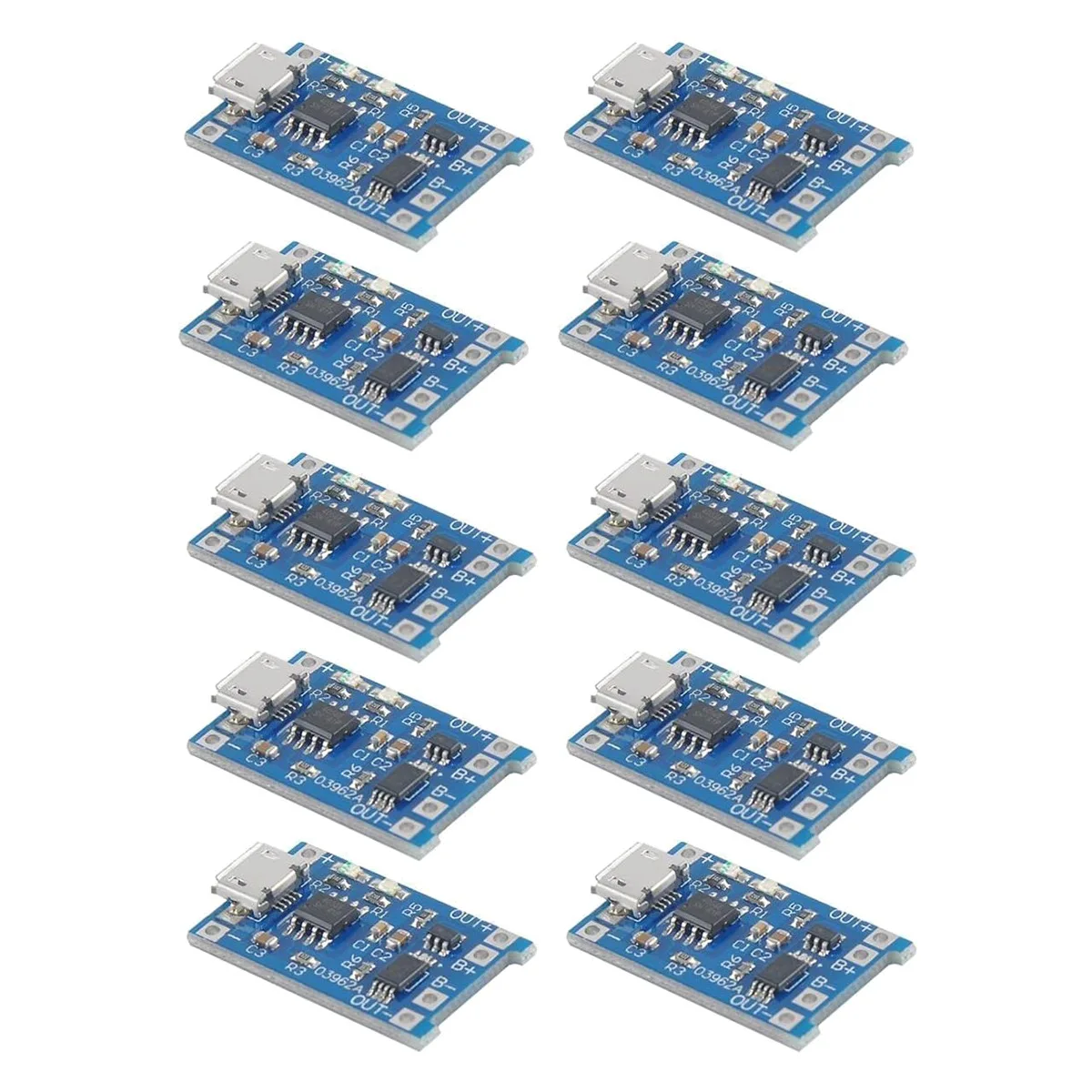 

10Pcs TP4056 Charging Module with Battery Protection 18650 BMS 5V Micro-USB 1A 186 50 Lithium Battery Charging Board