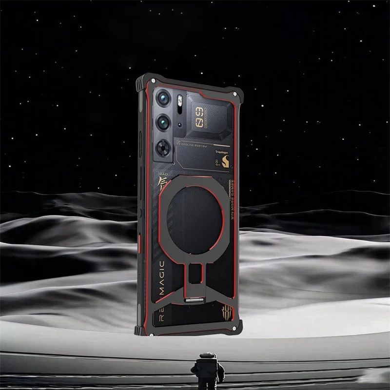 Shockproof Metal Bumper Frame Stand Case with Enhanced Protection
