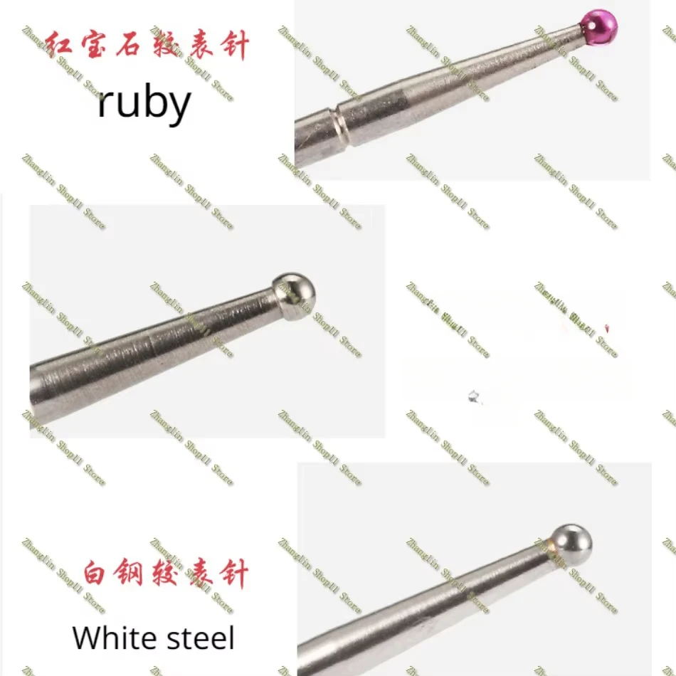 Ruby /White steel Head Dial Gauge Needle M1.4/M1.6/M1.8/M2.0 Indicator Probe Measuring Header Height Gauge Probe
