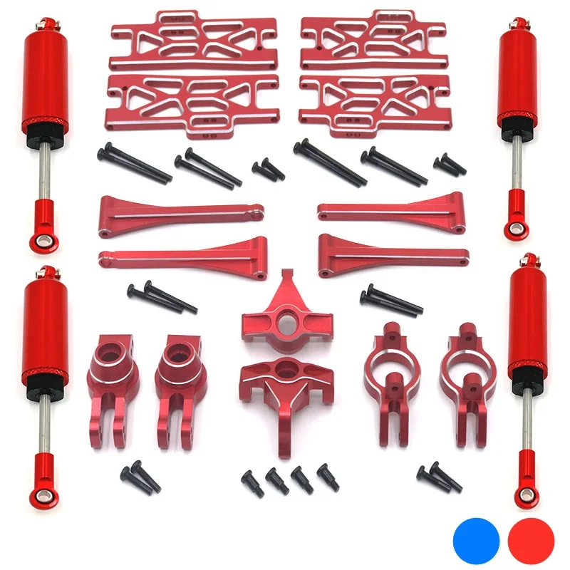 

Wltoys 104016 104018 104009 12402-A 12404 12409 Metal Upgrade Parts Kit Steering Assembly Link Rod Shock Absorber Set RC Car