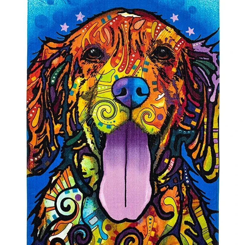 57*57cm Paper 500pcs Irregular Shaped Jigsaw Puzzles Rainbow Dog Animals Paintings Stress Reducing Toys Christmas Gifts 3