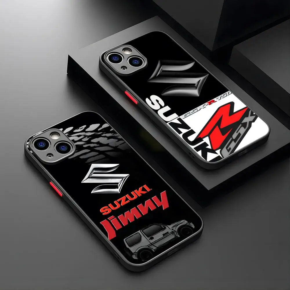 

Чехол для телефона с логотипом двигателя SUZUKIes для iPhone 15 14 12 13 11 Pro Max XR XS Mini X 7 8 Plus, матовый чехол