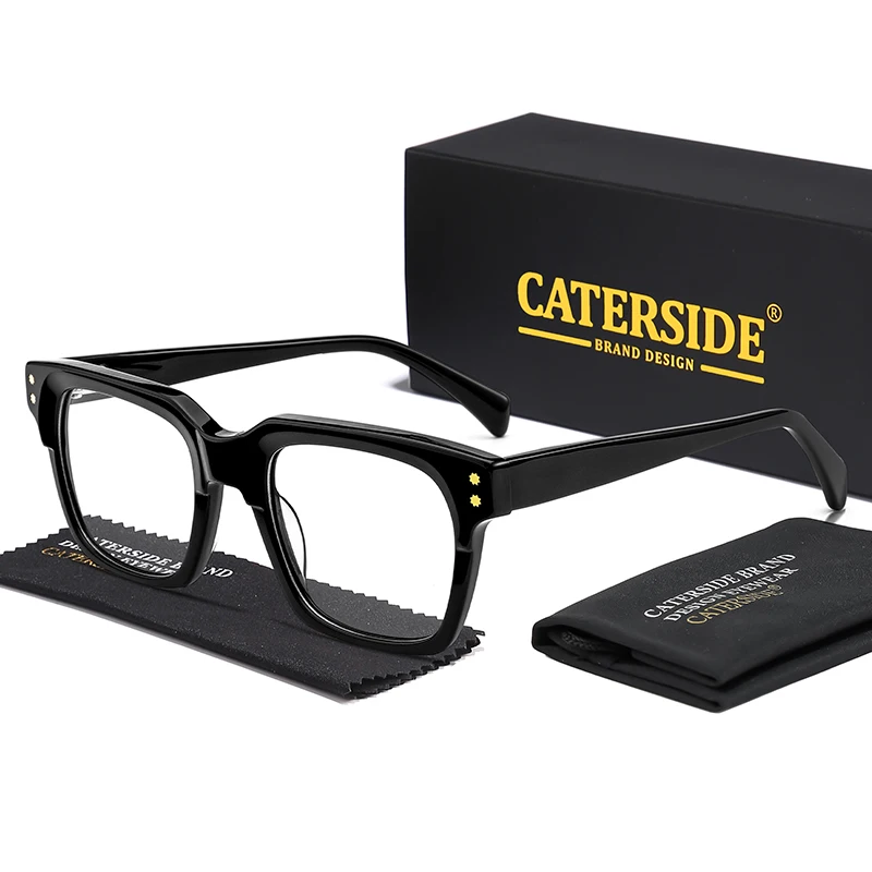CATERSIDE Minimalistischer Herren-Acetat-Rahmen, hochwertiges Markendesign, modischer optischer Rahmen, dekorative Damenbrille für den täglichen Gebrauch – Detail 5