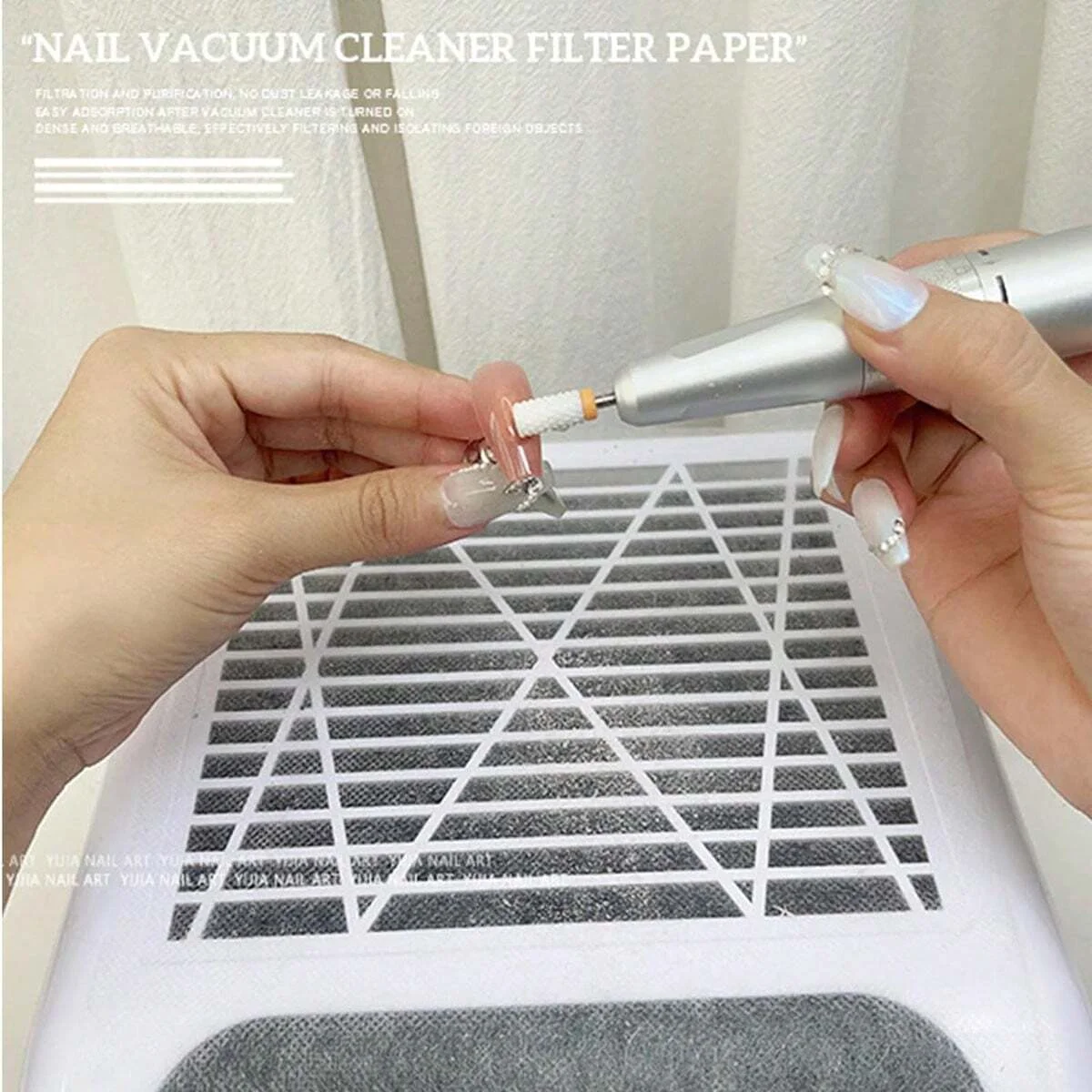 Nail Dust Collector Filter Paper 20*24cm Nail Vacuum Clean Collector Dustproof Replace Vacuum Pad 100Pcs/Lot