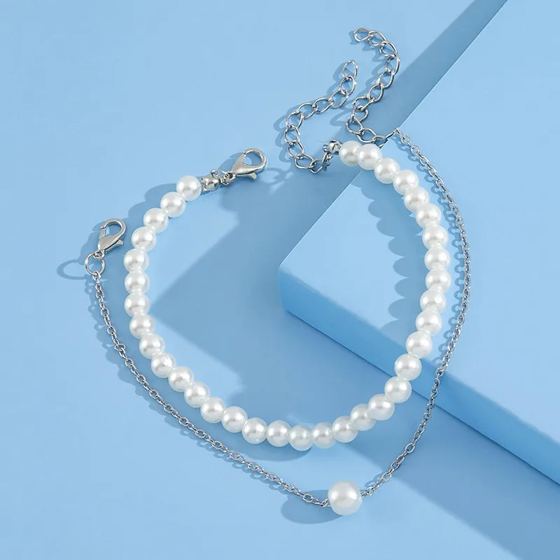 Fashion Accessories Fashion Pearl Anklet Women Ankle Bracelet Beach Imitation Pearl Barefoot Sandal Anklet Chain Foot Jewelry