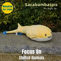 Sacabambaspis High Fidelity Jawless fish Plushie Armored Fish Plush Toys Lifelike Ordovician Fish Animals Simulation Stuffed Toy 1
