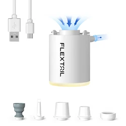 Ultra-Light Rechargeable Mini Air Pump with Built-in Camping Light (White with Light)