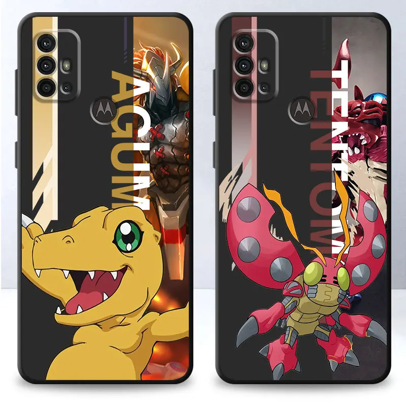 Cute Digimon Digital Monster Case Per Motorola Moto G82 G8 G9 Power Lite G71 5G G31 G32 G22 G30 G52 G72 G60 G51 G50 G200 Cover