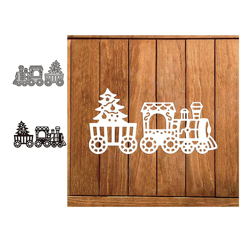 

Christmas Gift Train Metal Cutting Dies Cut Die Mold 2022 New Arrival Scrapbook Paper Craft Knife Mould Blade Punch Stencil