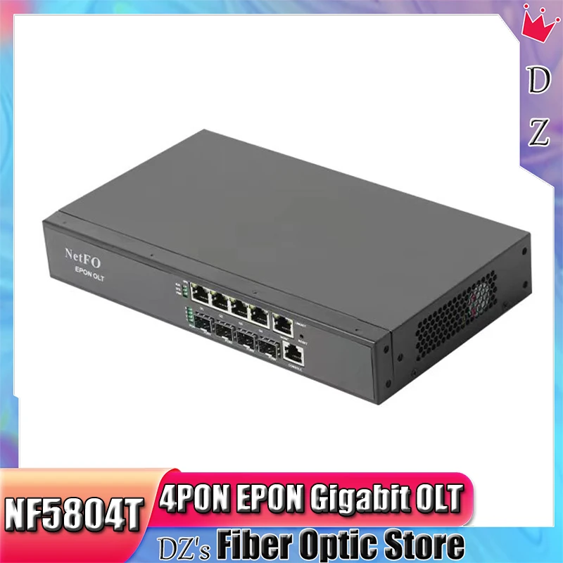 2024 NEW Optical Fiber MINI 4pon EPON OLT 4port DC12V WEB SNMP CLI 256 Users Compatible HUWEI ZTE FTTH Small Access Network