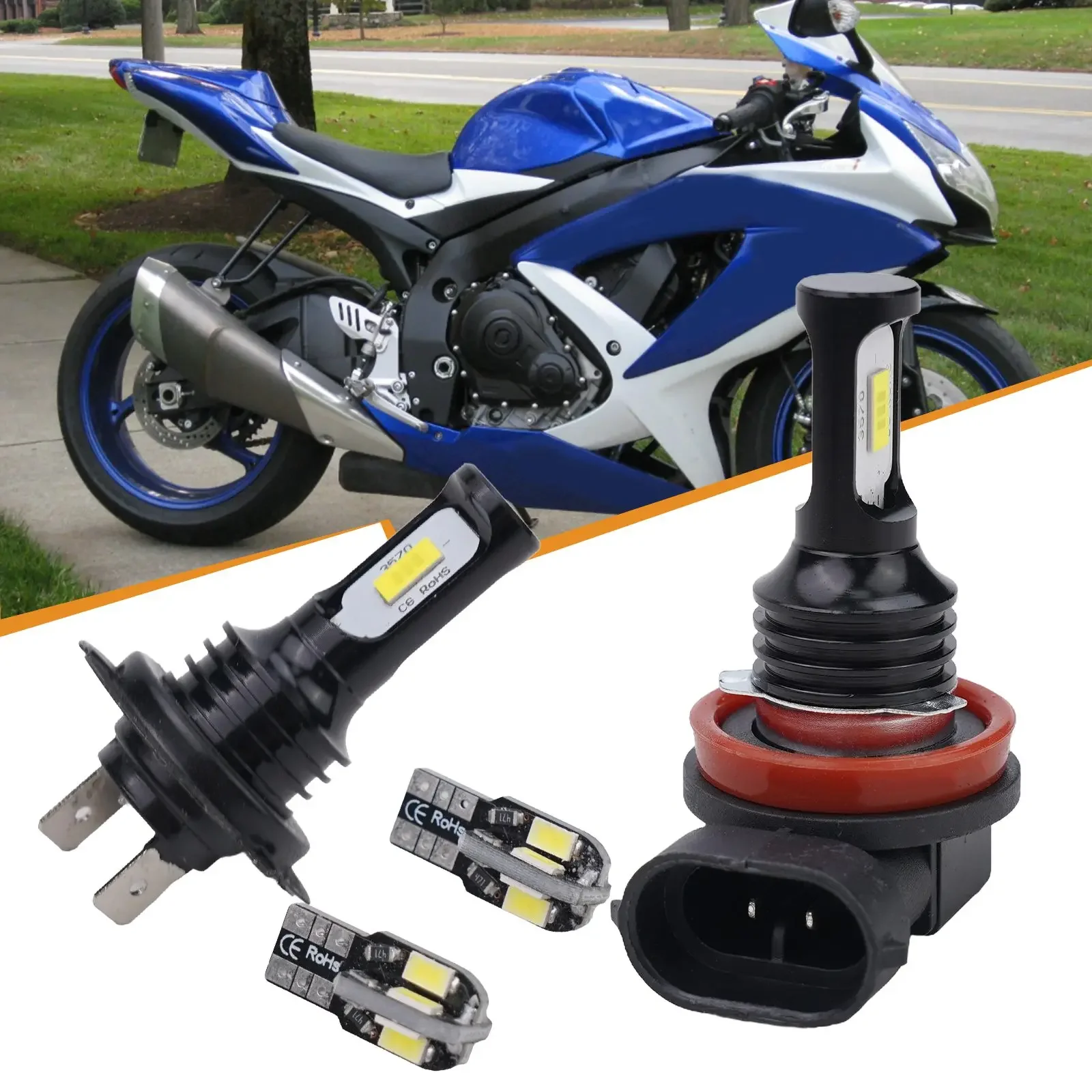 4pcs Motobike LED Bulbs for Suzuki GSXR 600 750