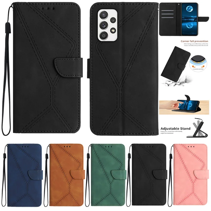 Per Samsung Galaxy A52 Sm-A525F Flip Case Samsung A 52 A525 Fundas Case Per Samsung Galaxy A72 A52S 5G Capa Coque Cover In Pelle