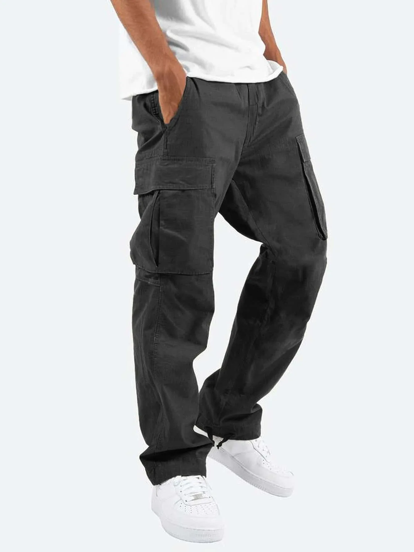 2024 New Spring Summer Street Fashion Man Pants Multi-pocket Sweatpants Overalls Baggy Casual Men's Trousers Cargo Pants S-5XL