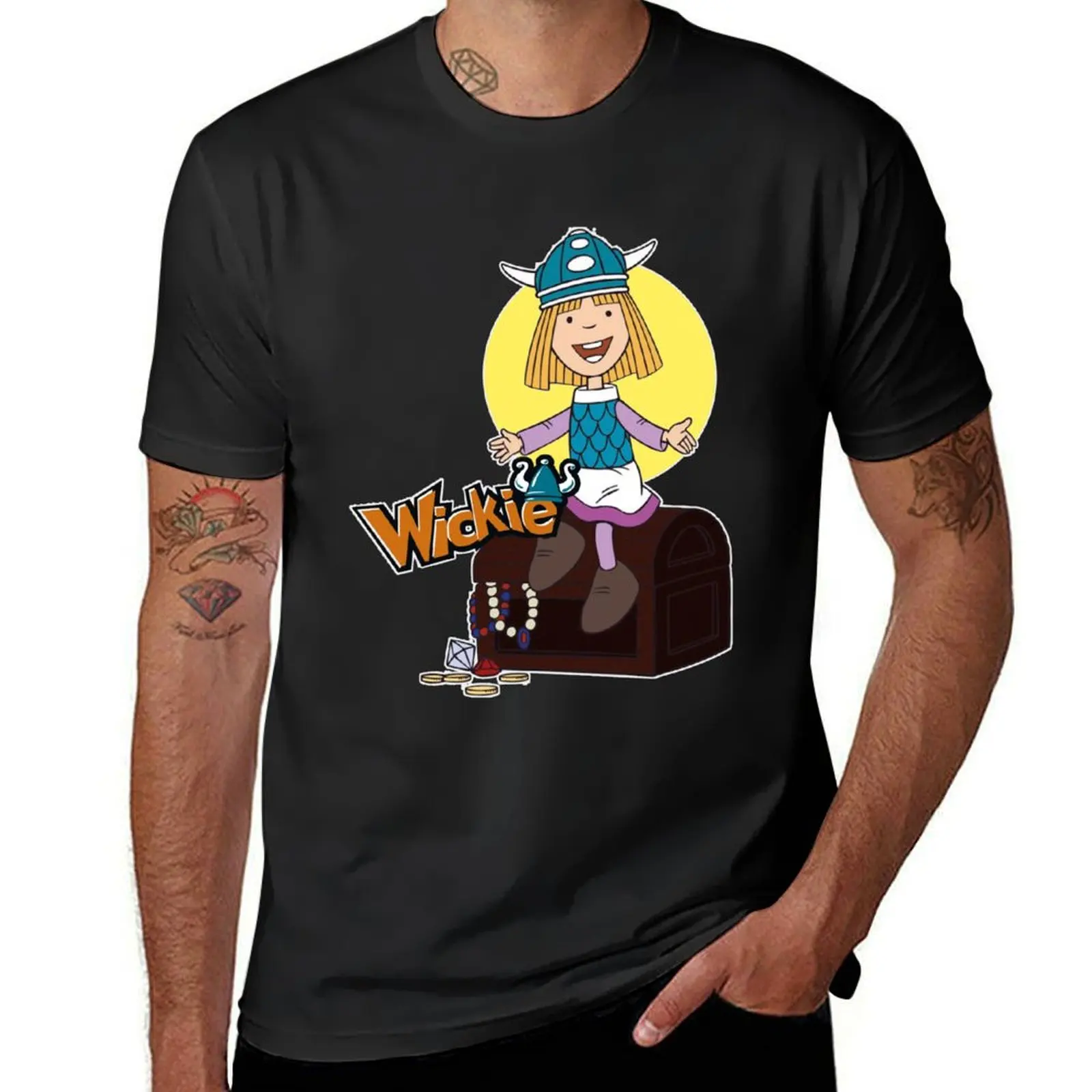 Wickie and the strong men find treasure, series T-shirt tees graphics mens tall t shirts