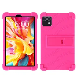 Kids Friendly Silicone Stand Case with Adjustable Back Holder for Teclast T50 Mini 8.7 (Rose)